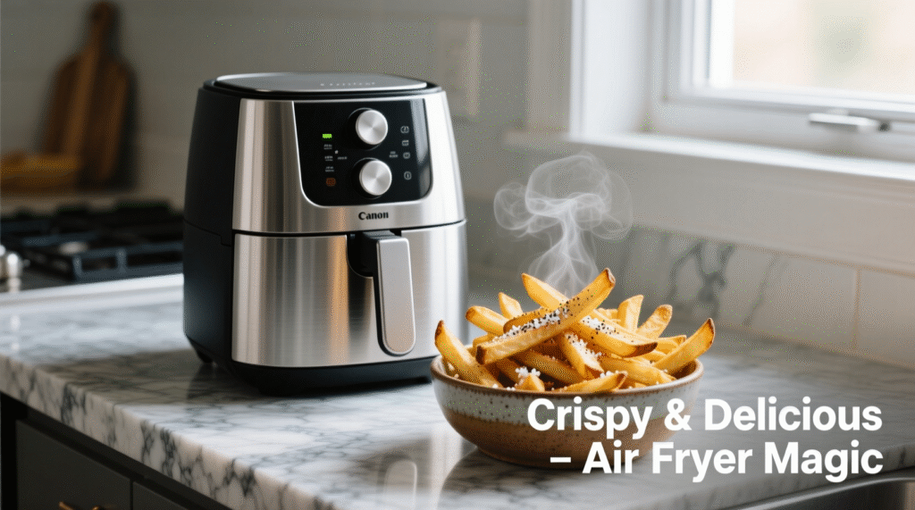 crispy fries in an air fryer
