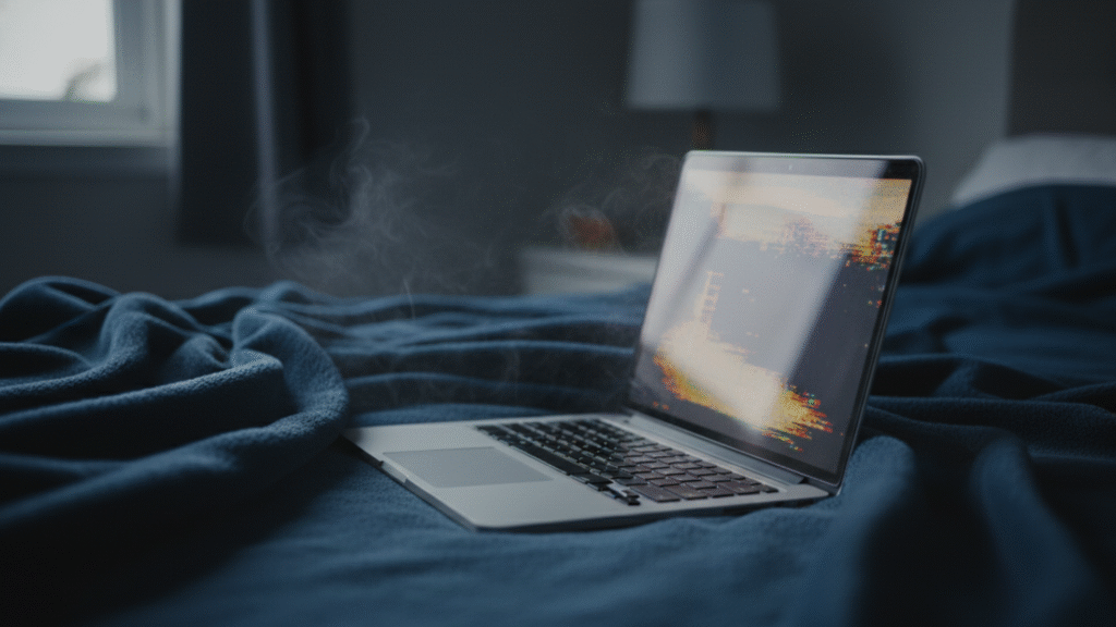 Laptop Overheating on a bedsheet