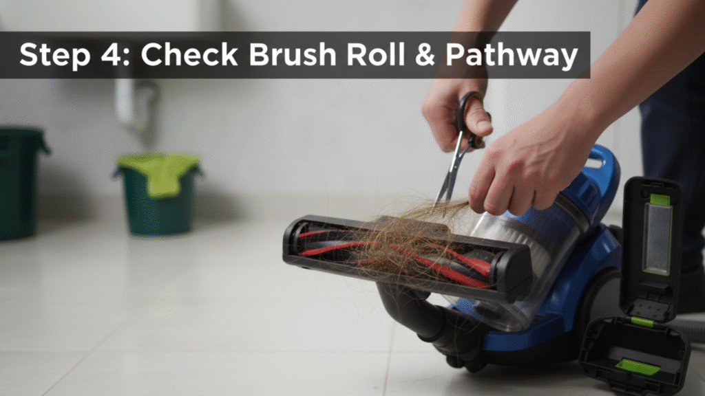 Step 4: Checking the Brush Roll and Pathway