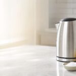 stainless electric kettle with lemon and citric acid for descaling